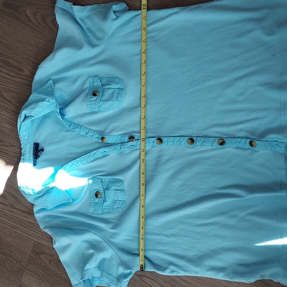 Karen Scott short sleeve button up top 2x blue - Picture 11 of 12